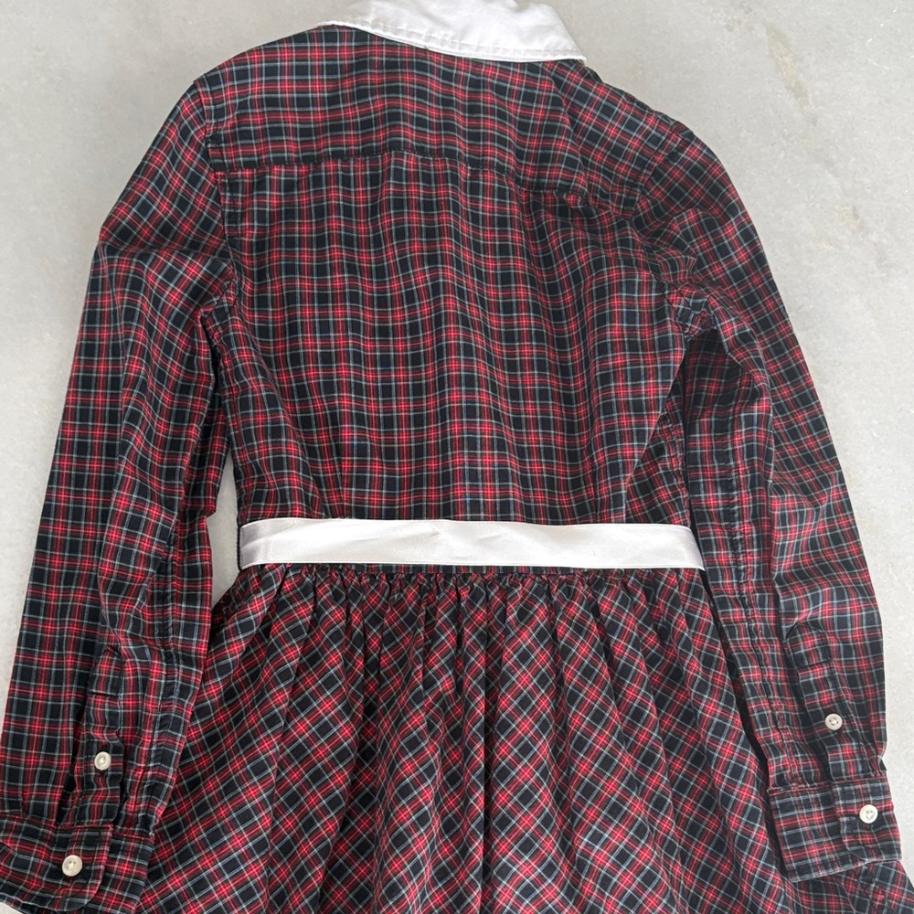 Ralph Lauren Red and Black Plaid Dress with White Accents Sz 6 - Picture 9 of 12